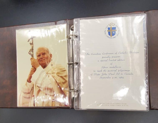 1984 Canada Papal Visit of Pope John Paul II 15 Plated Medals Uncirculated