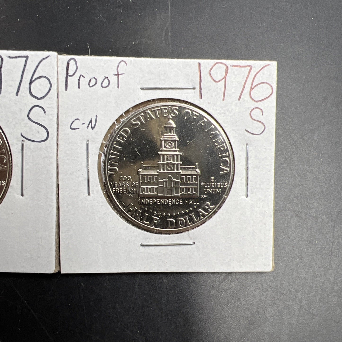 2 Coin Set Silver & Copper Nickel 1976 S 50c Kennedy Half Dollar Coins Gem Proof