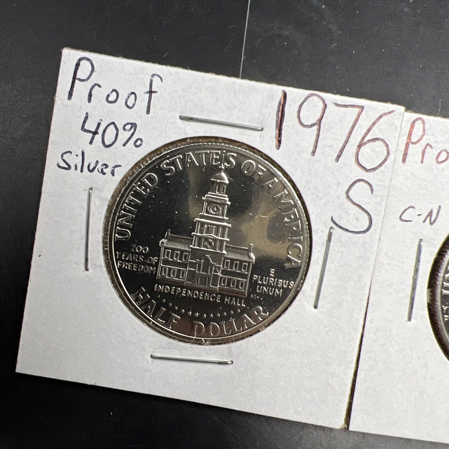 2 Coin Set Silver & Copper Nickel 1976 S 50c Kennedy Half Dollar Coins Gem Proof