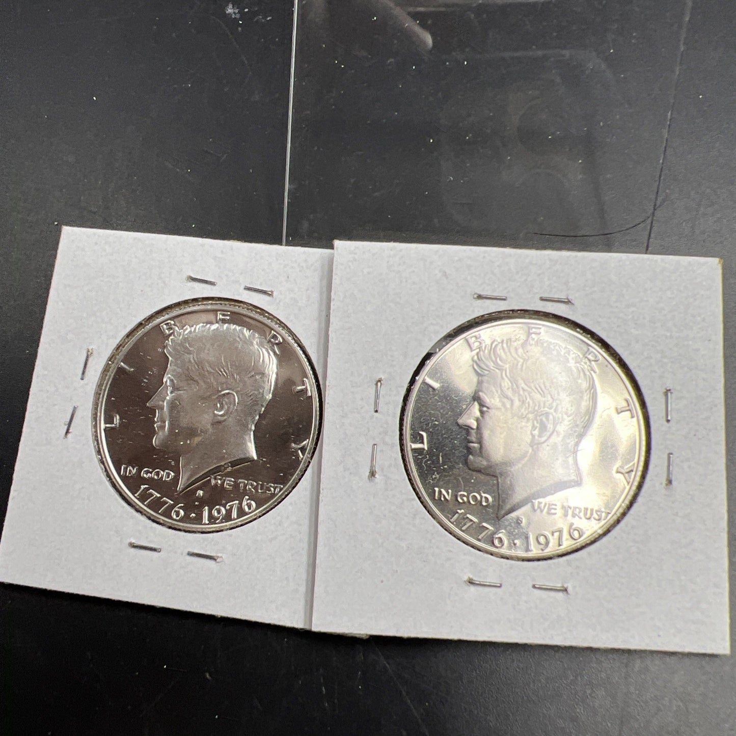 2 Coin Set Silver & Copper Nickel 1976 S 50c Kennedy Half Dollar Coins Gem Proof