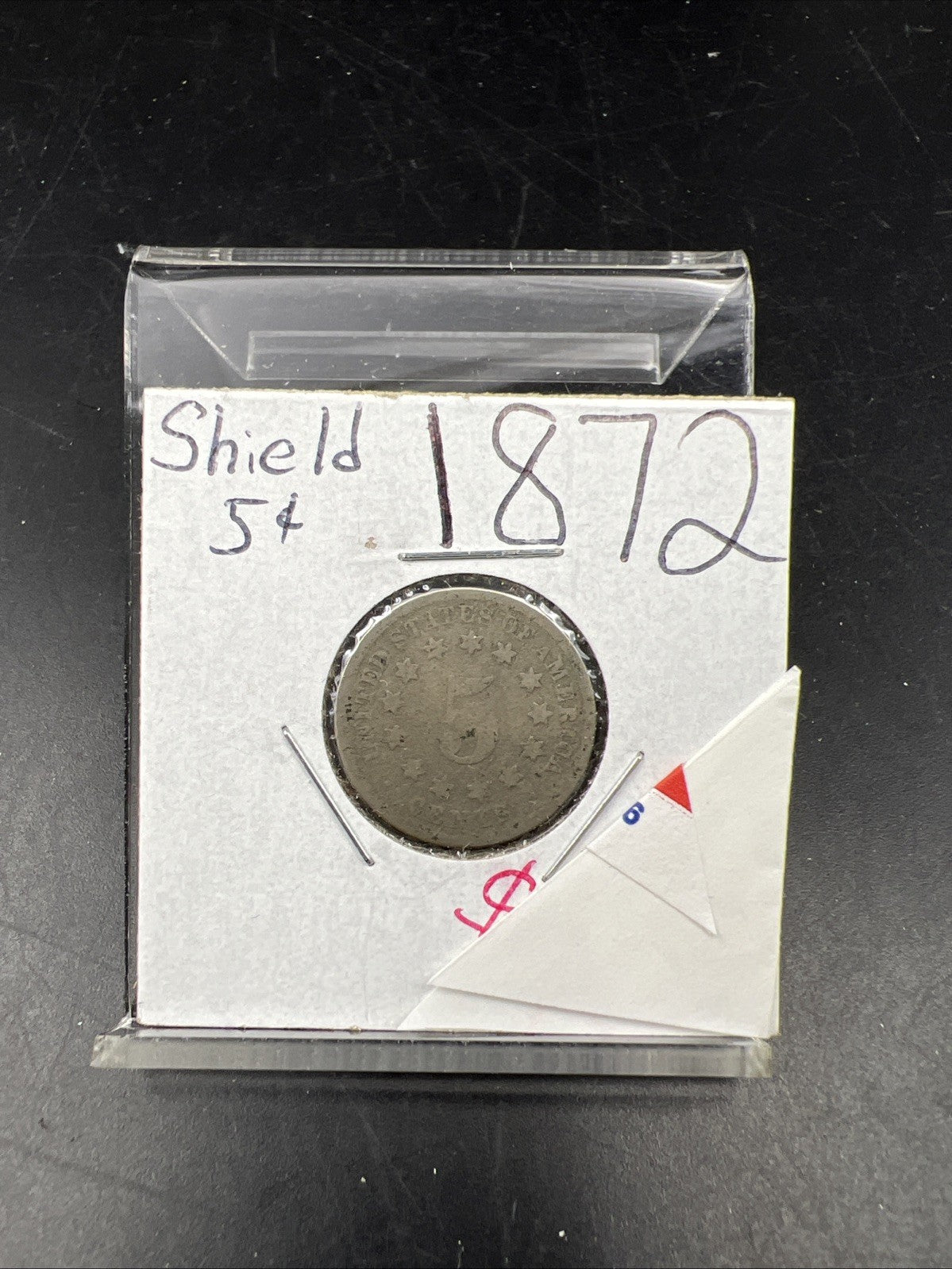 1872 5c Shield Nickel Five Cents Coin Very Circulated SKU#A