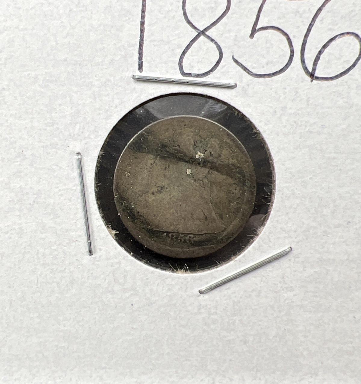 1856 10c Seated Liberty Dime Coin Very Circulated SKU#A