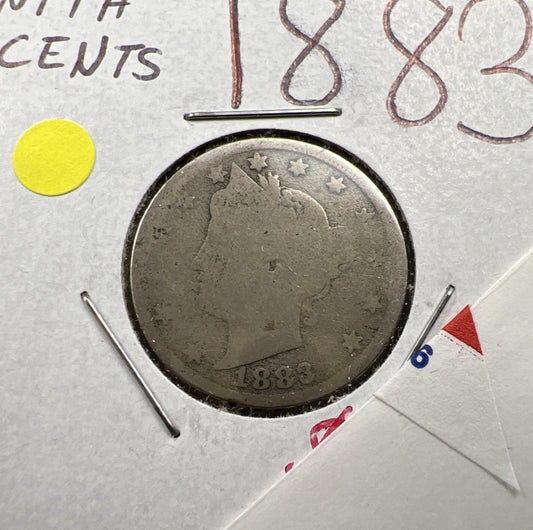 1883 With Cents Liberty V Nickel Variety Coin AG Details SKU#B
