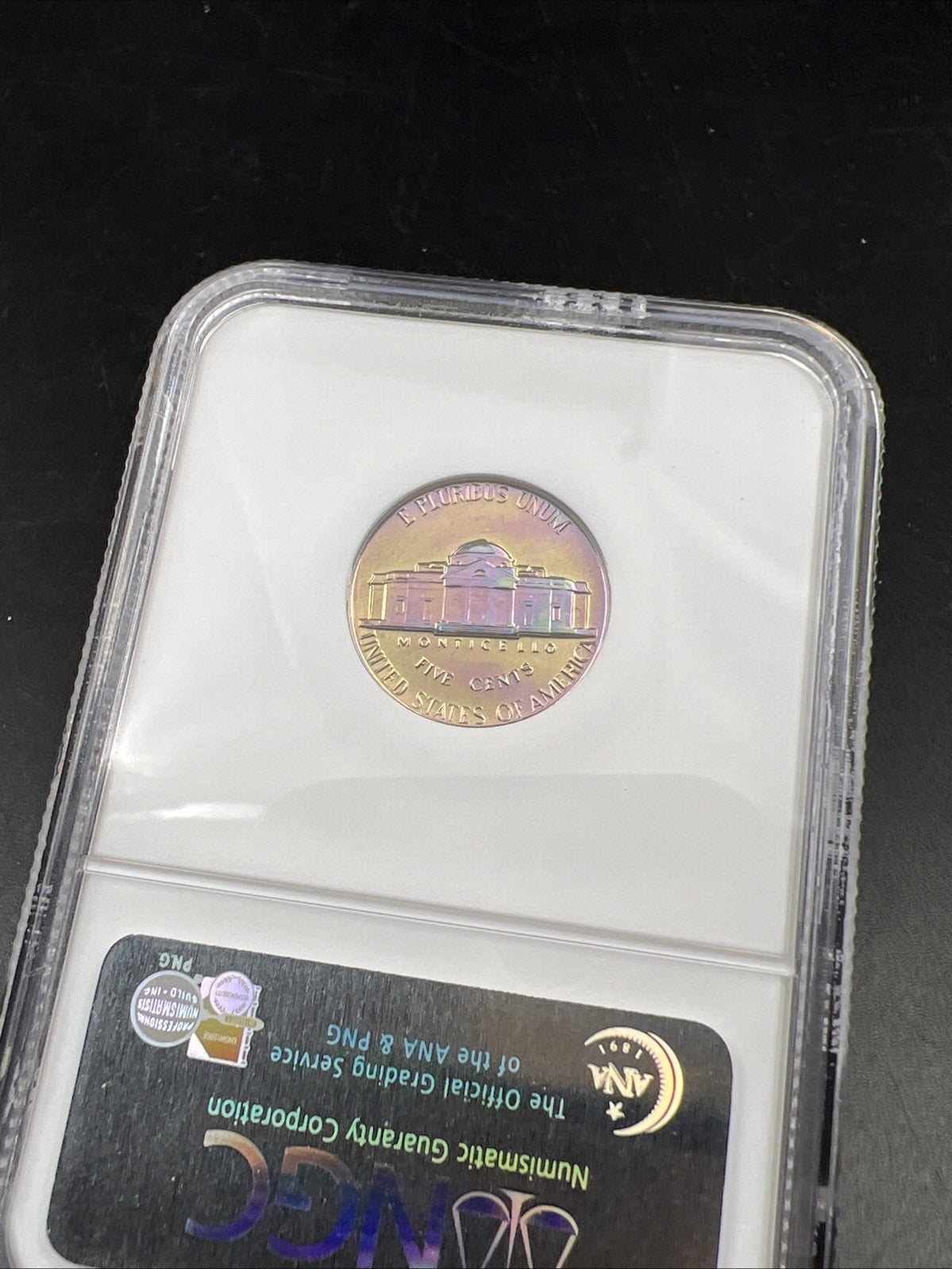 1961 5c Jefferson Nickel NGC PF66 GEM Proof Neat Purple Toning Toner