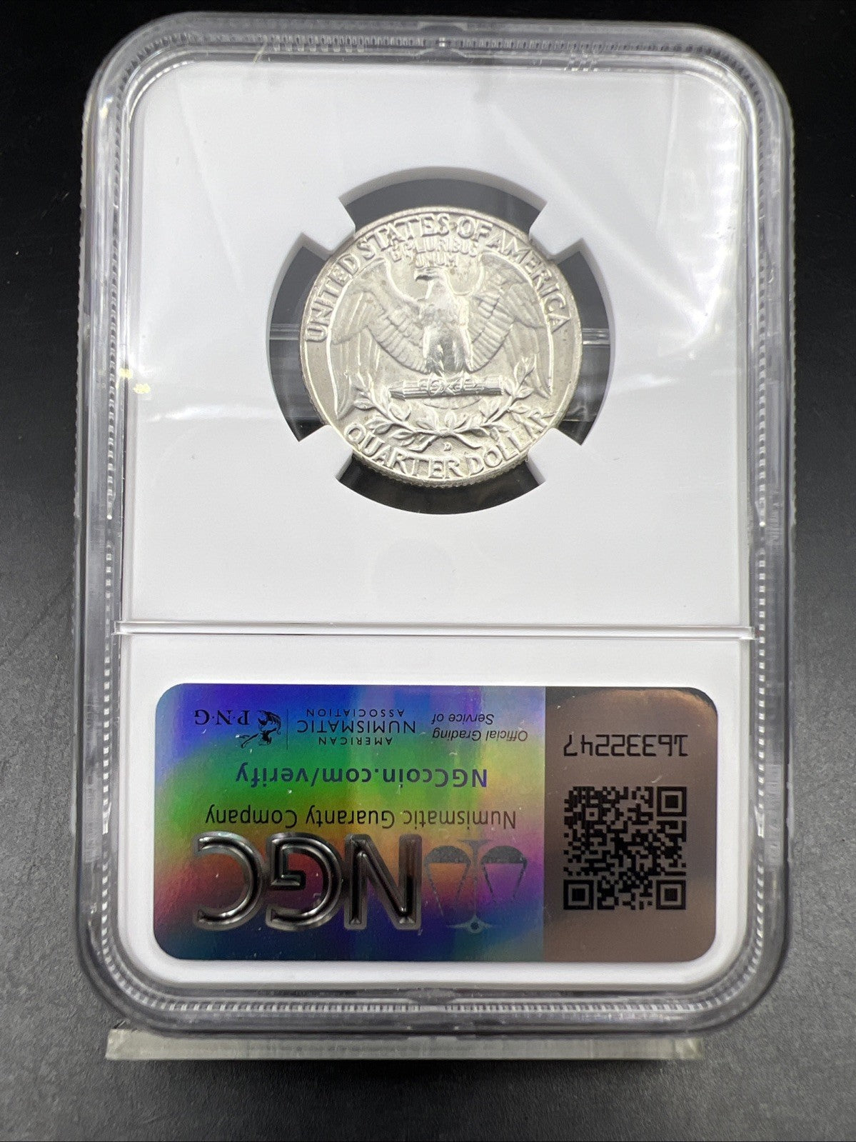 1964 D 25c Washington Silver Quarter Coin NGC MS64 Choice BU Certified