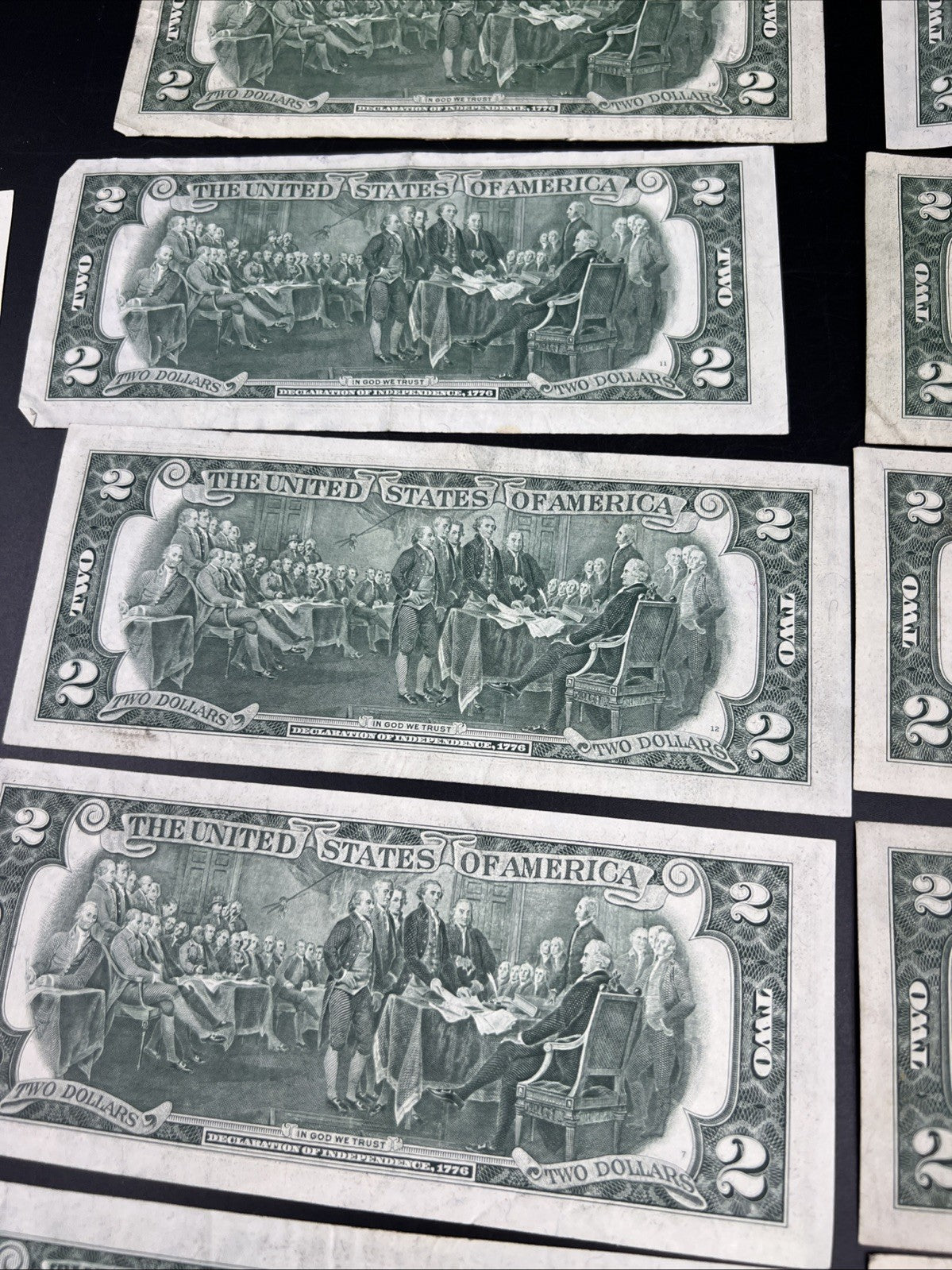 Lot of 19 1976 $2 FRN Federal Reserve Dollars Bicentennial Note Circulated #179