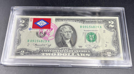 1976 $2 Bicentennial Postal FRN Federal Reserve Note New York CU UNC #829