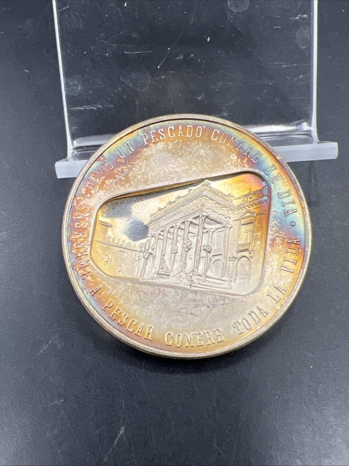 31 G Fine Silver 100 Years Mexico Mint Israel Commemorative Gem * Star PQ Toning