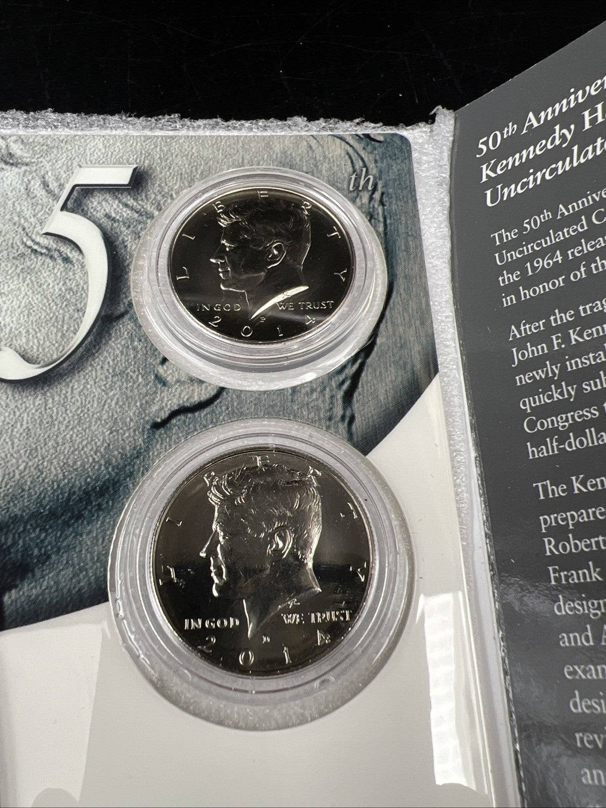 US 2014 50th Anniversary Kennedy Half-Dollar Set P D Coins