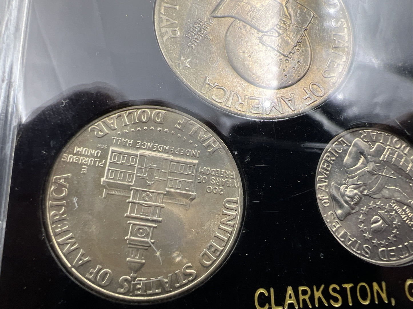 3 Coin 1976 25c 50c $1 Bicentennial Set UNC Citizens Dakalb Bank Clarkston GA