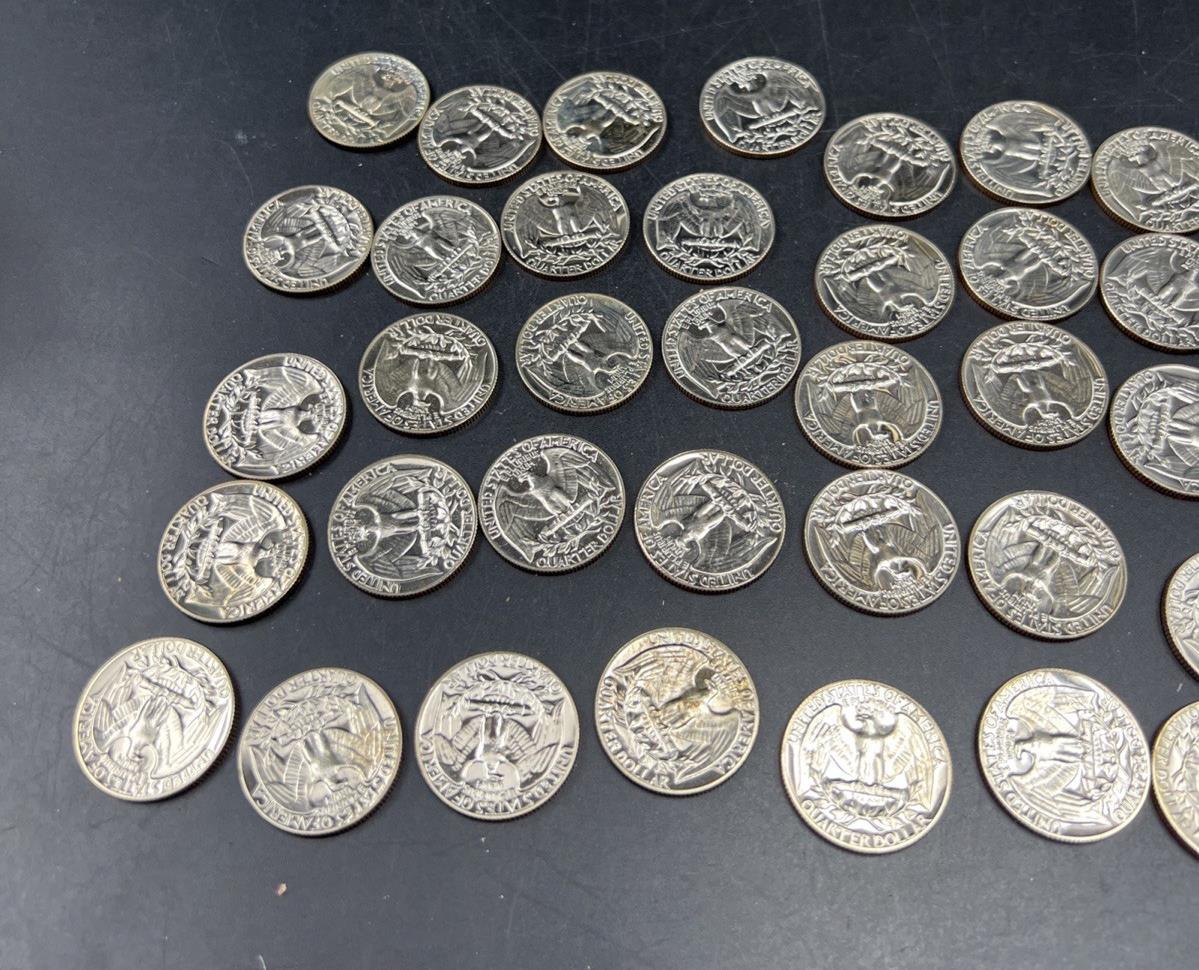 40 Coin Roll 1971 S 25c Gem Proof Cameo Washington Quarter Coins Copper Nickel