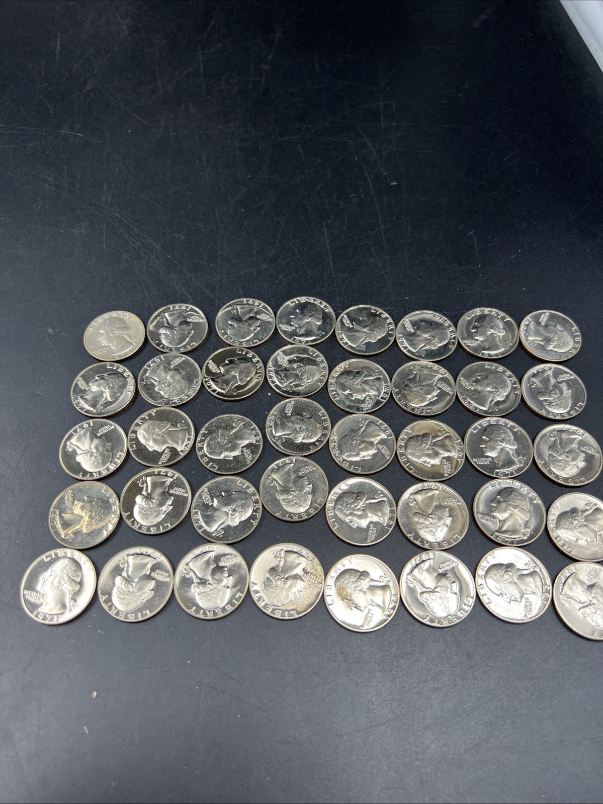 40 Coin Roll 1971 S 25c Gem Proof Cameo Washington Quarter Coins Copper Nickel
