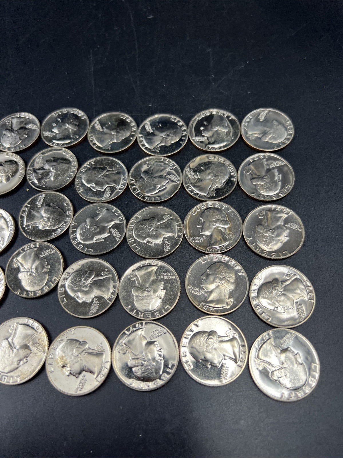 40 Coin Roll 1971 S 25c Gem Proof Cameo Washington Quarter Coins Copper Nickel
