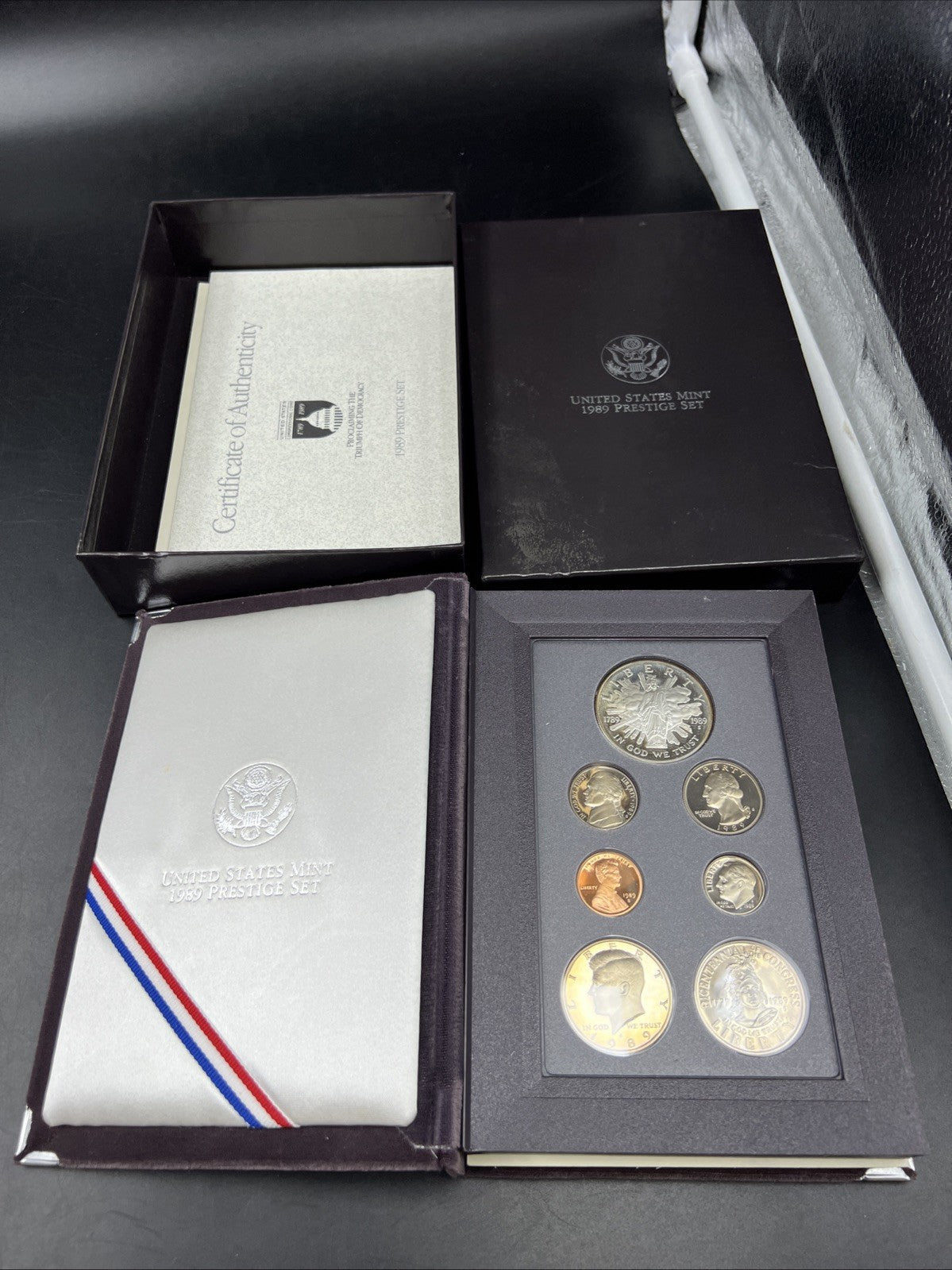 1989 S US Mint Prestige Proof Set OGP used Box & COA