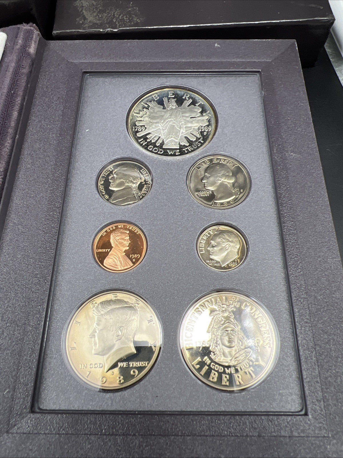 1989 S US Mint Prestige Proof Set OGP used Box & COA