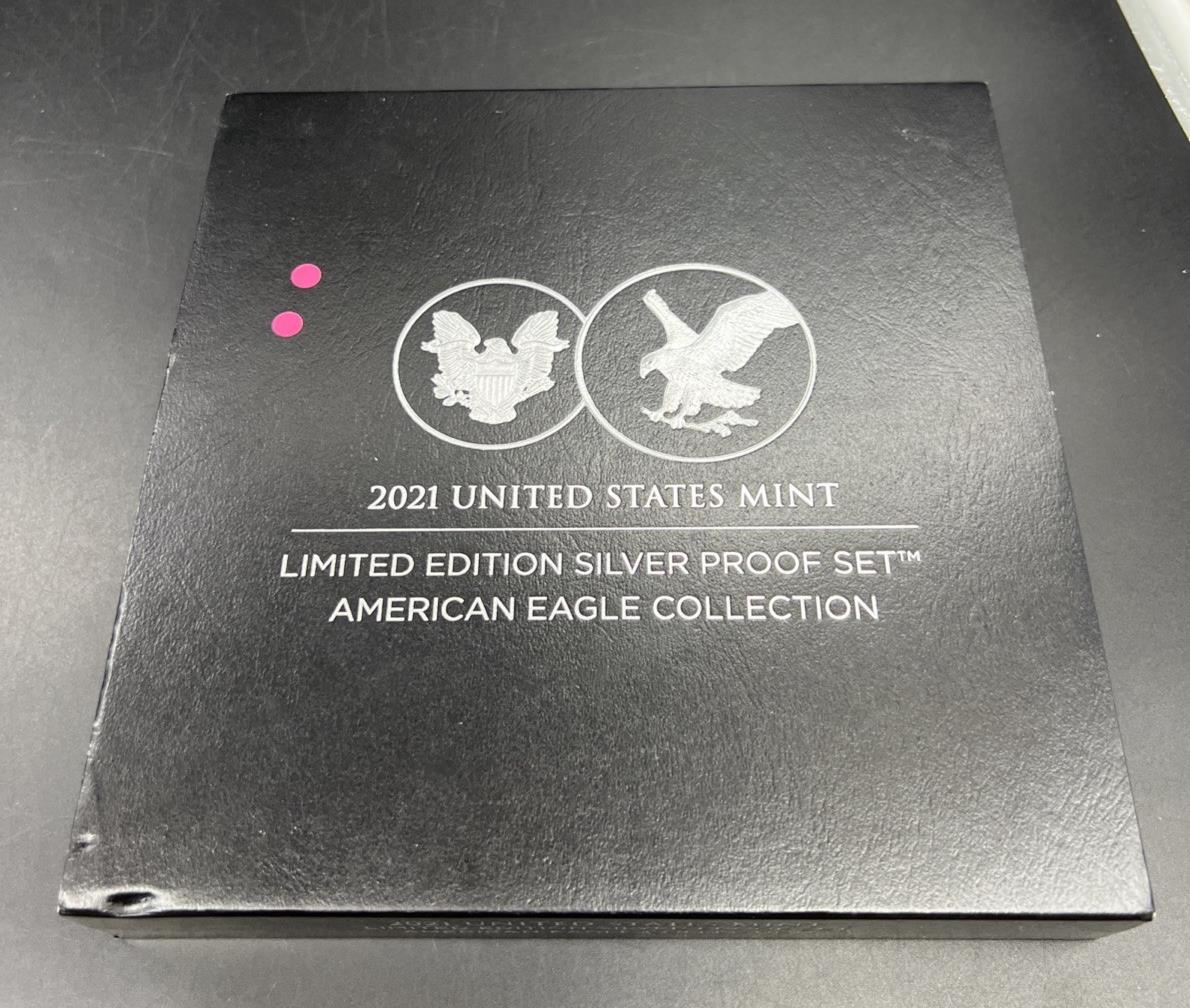 2021 6 Coin Limited Edition Silver Proof Set w/ Type 1 & 2 ASE Silver Eagles #C