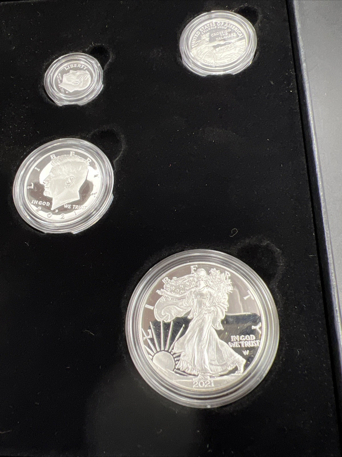 2021 6 Coin Limited Edition Silver Proof Set w/ Type 1 & 2 ASE Silver Eagles #C