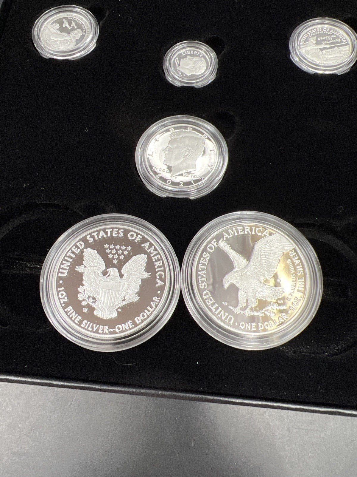 2021 6 Coin Limited Edition Silver Proof Set w/ Type 1 & 2 ASE Silver Eagles #C