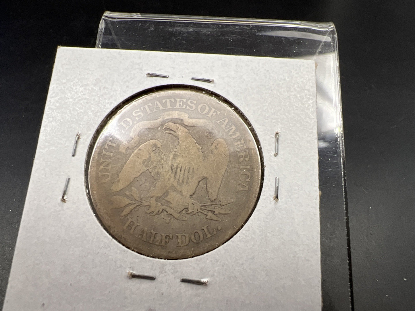 1877 S 50c Seated Liberty Silver Half Dollar Coin AG About Good Full Date
