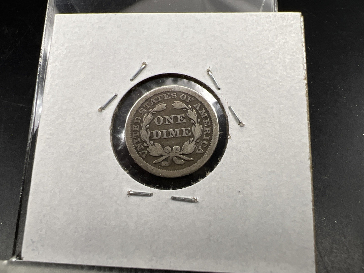 1854 P With Arrows 10c Liberty Seated Silver Time Coin VG Very Good Circulated