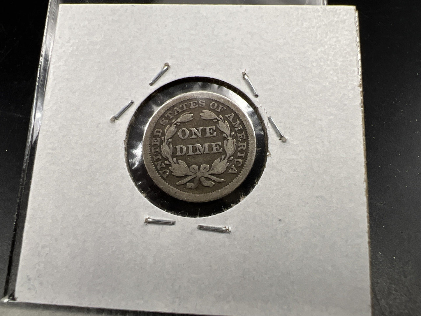 1854 P With Arrows 10c Liberty Seated Silver Time Coin VG Very Good Circulated