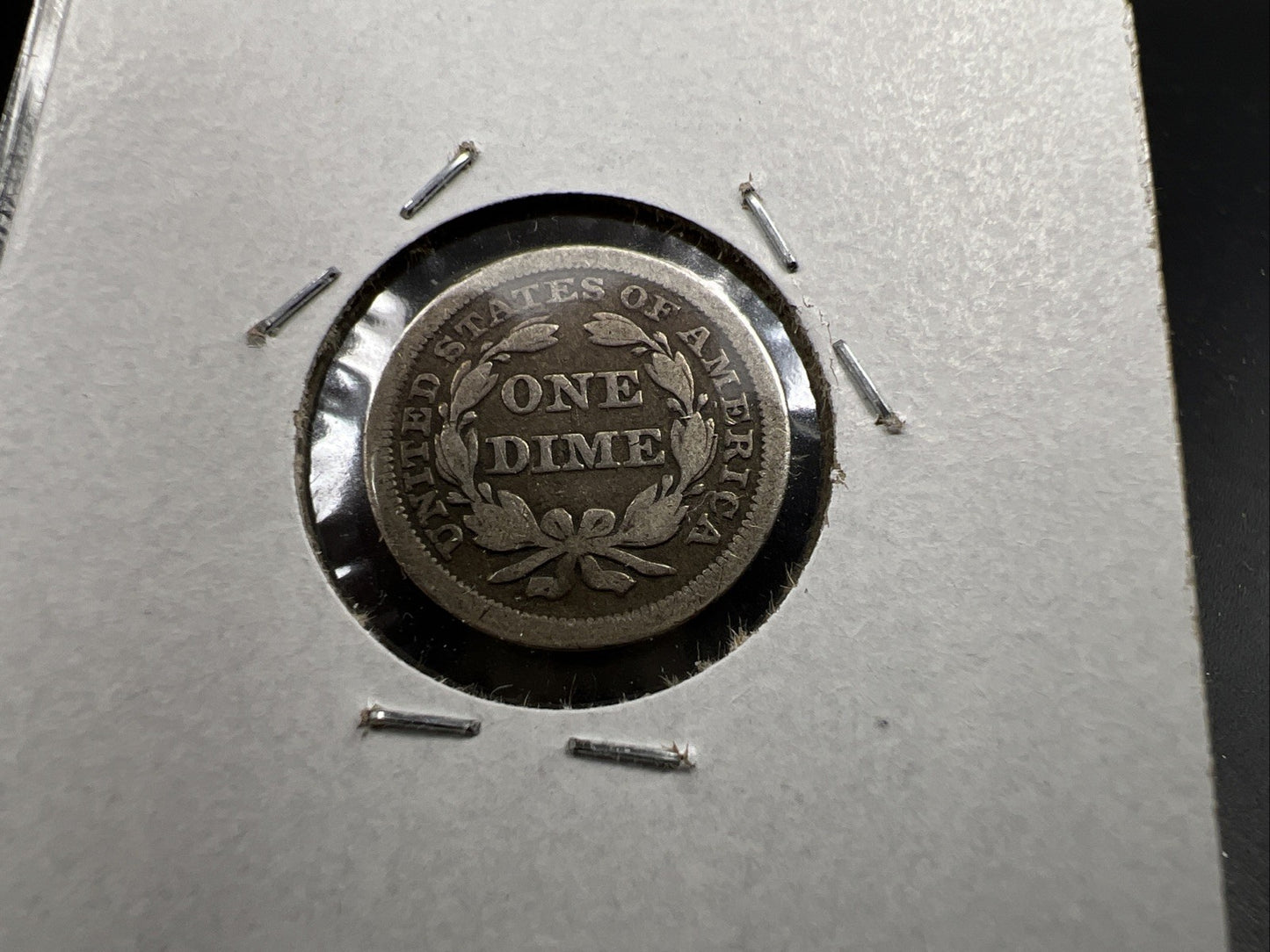 1854 P With Arrows 10c Liberty Seated Silver Time Coin VG Very Good Circulated