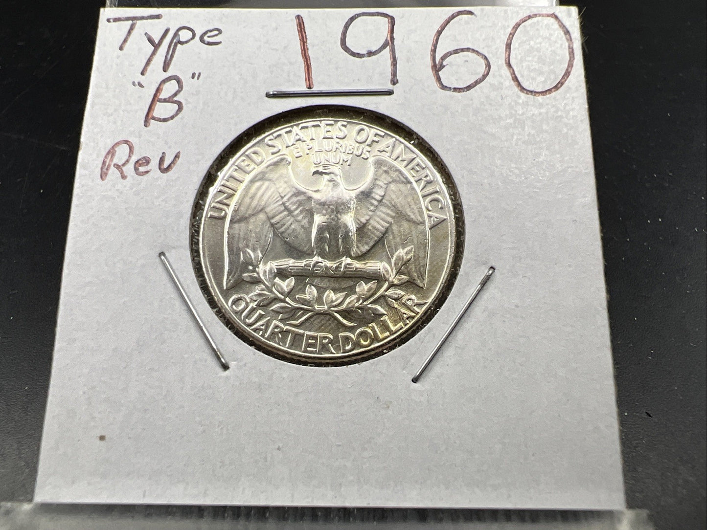 1963 P 25C Washington Quarter Silver Coin Choice BU Uncirculated Type B Rev SK#4