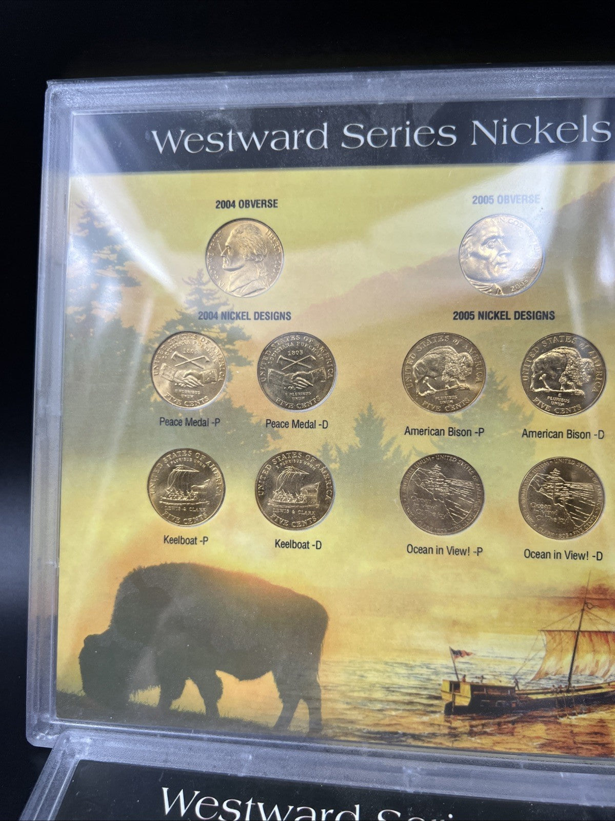 Lot of 2 2004 2005 5c Jefferson Nickel Sets 20 Coins in Holders