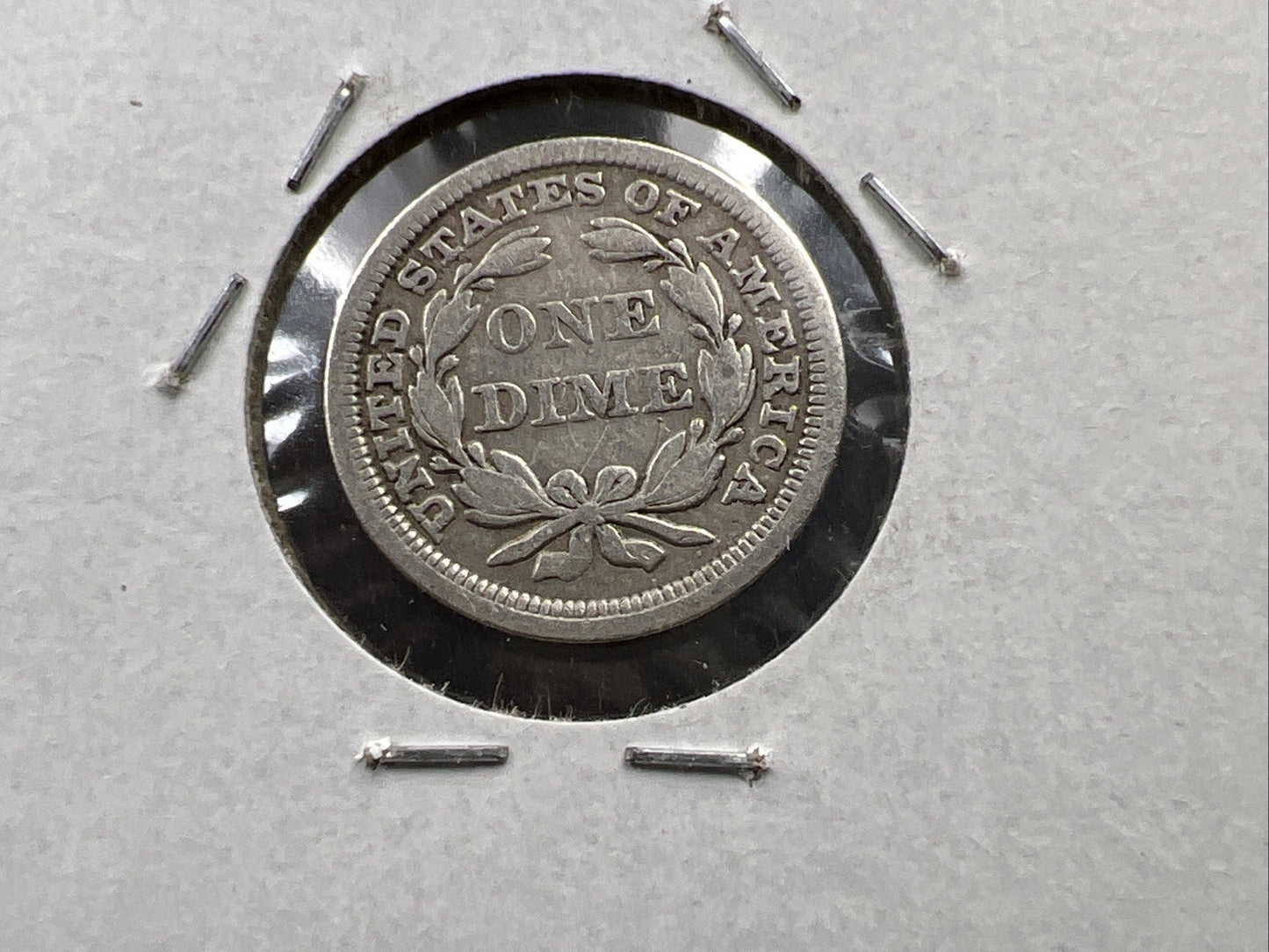 1854 10c With Arrows Liberty Seated Silver Dime Coin VF Very Fine Details Rev Sc