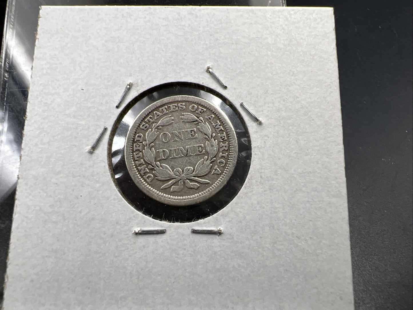 1854 10c With Arrows Liberty Seated Silver Dime Coin VF Very Fine Details Rev Sc