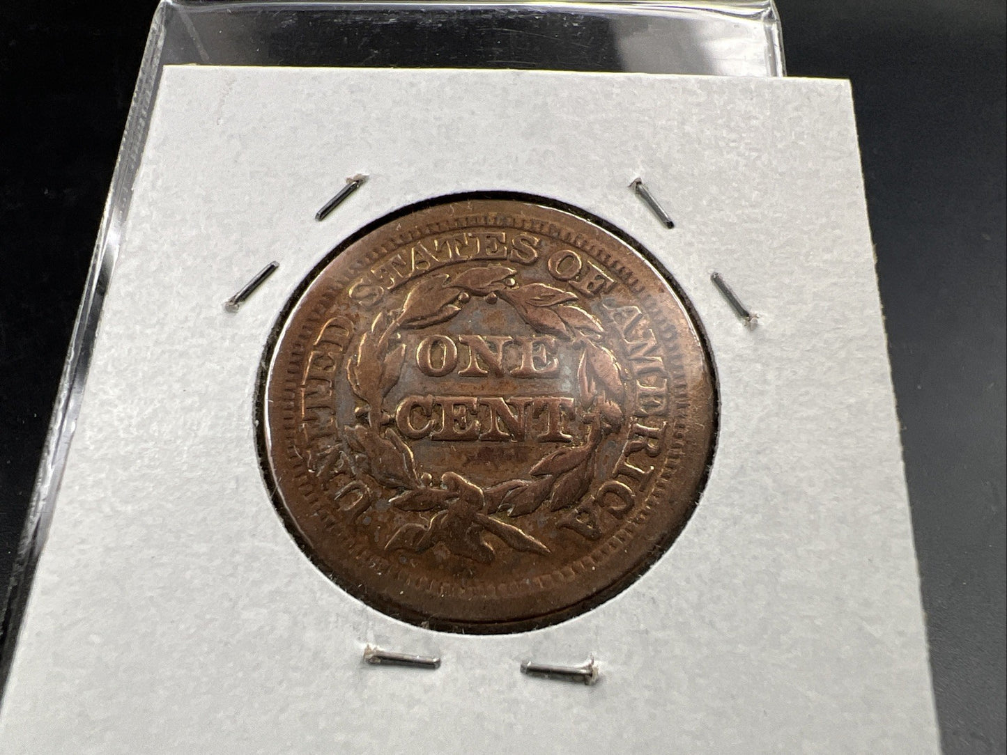 1851 1c Braided Hair Liberty Large Cent Coin VG Very Good / Fine Details Polishe