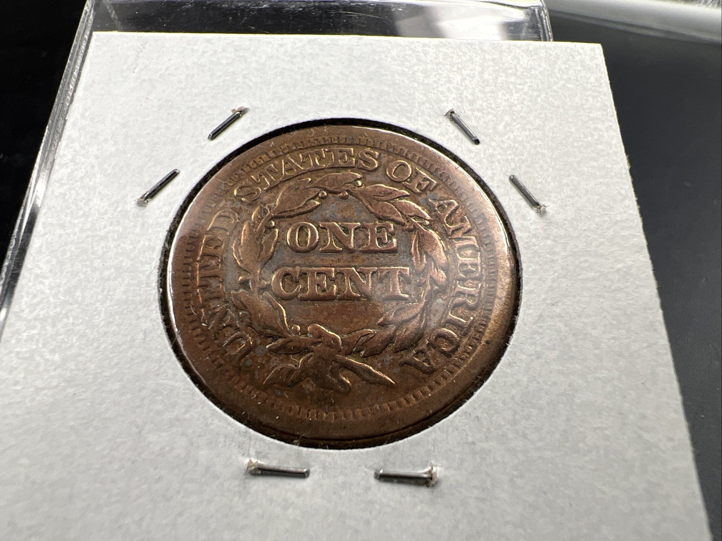 1851 1c Braided Hair Liberty Large Cent Coin VG Very Good / Fine Details Polishe