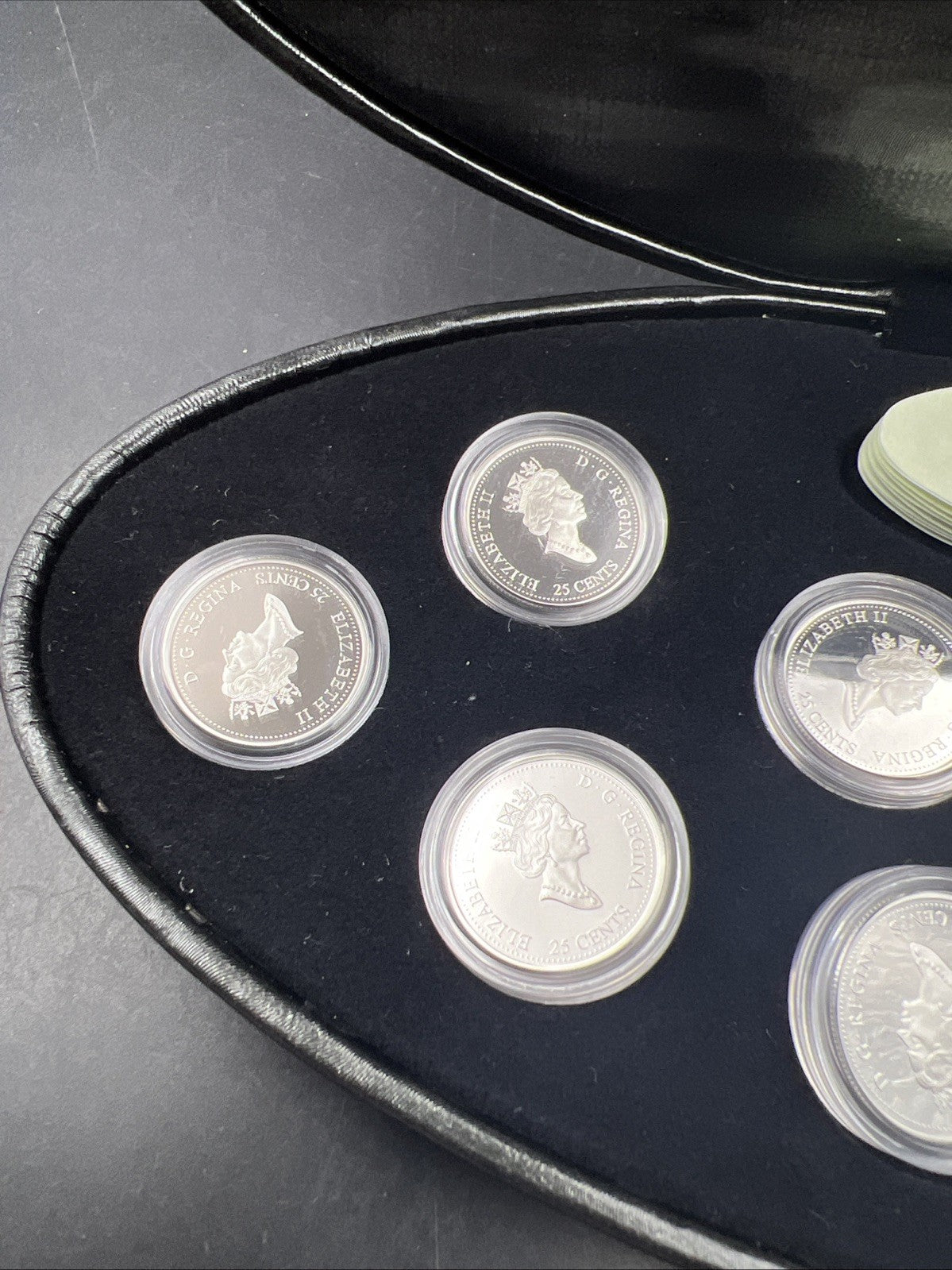 2000 Canada 12 Coin Sterling Silver Millenium Proof Quarter Set w/ Box & COA #J1