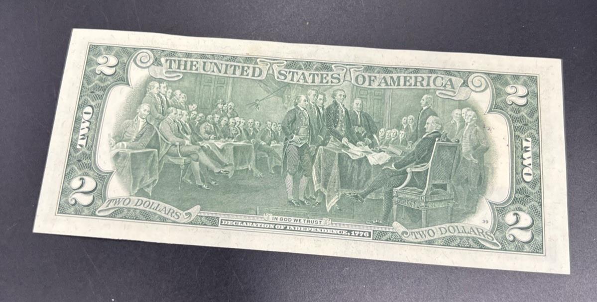 1976 $2 Postal Two Dollar Bicentennial Federal Reserve Note Delaware OH UNC #81
