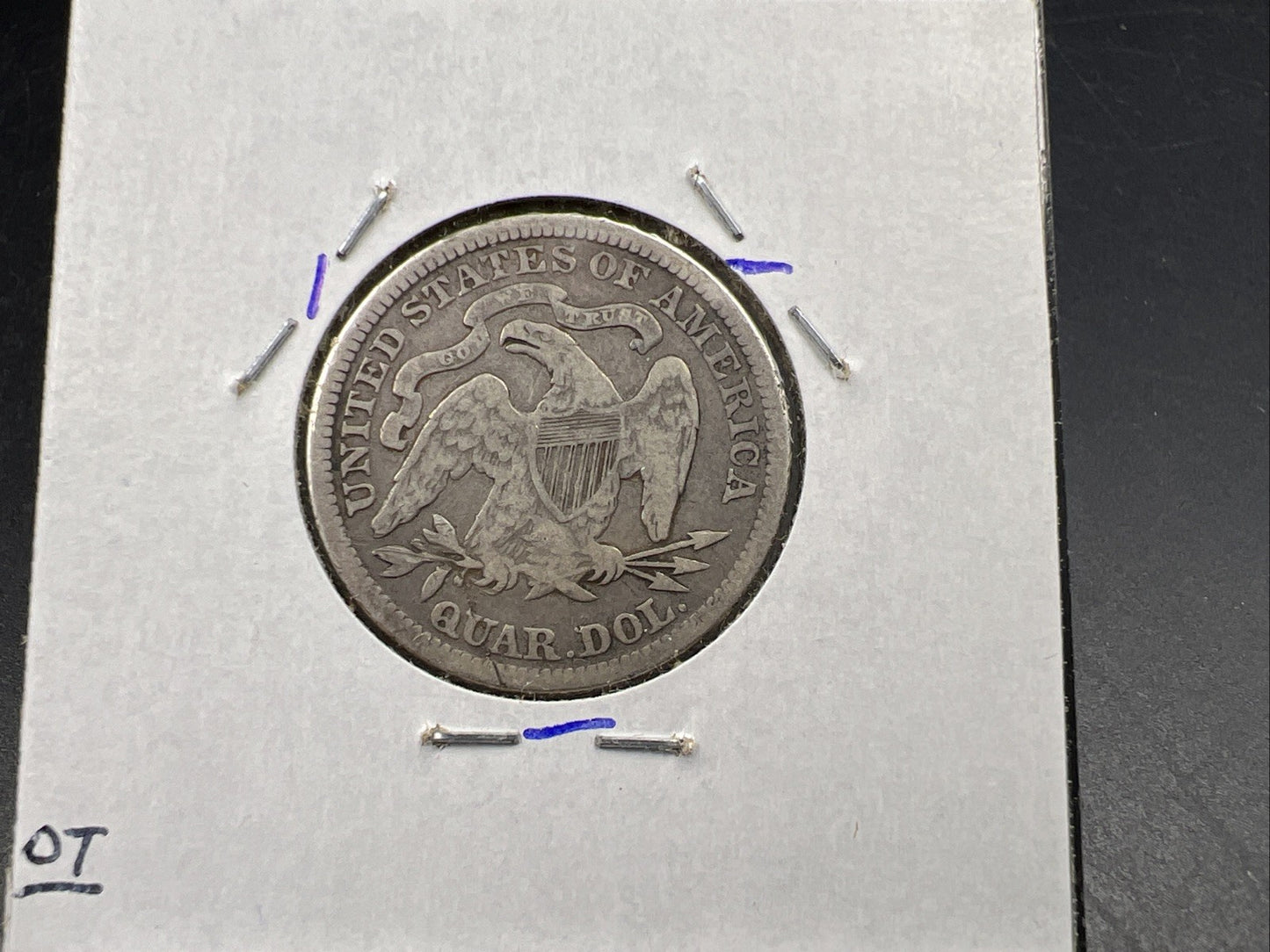 1876 25c Liberty Seated Silver Quarter Coin Fine Circulated