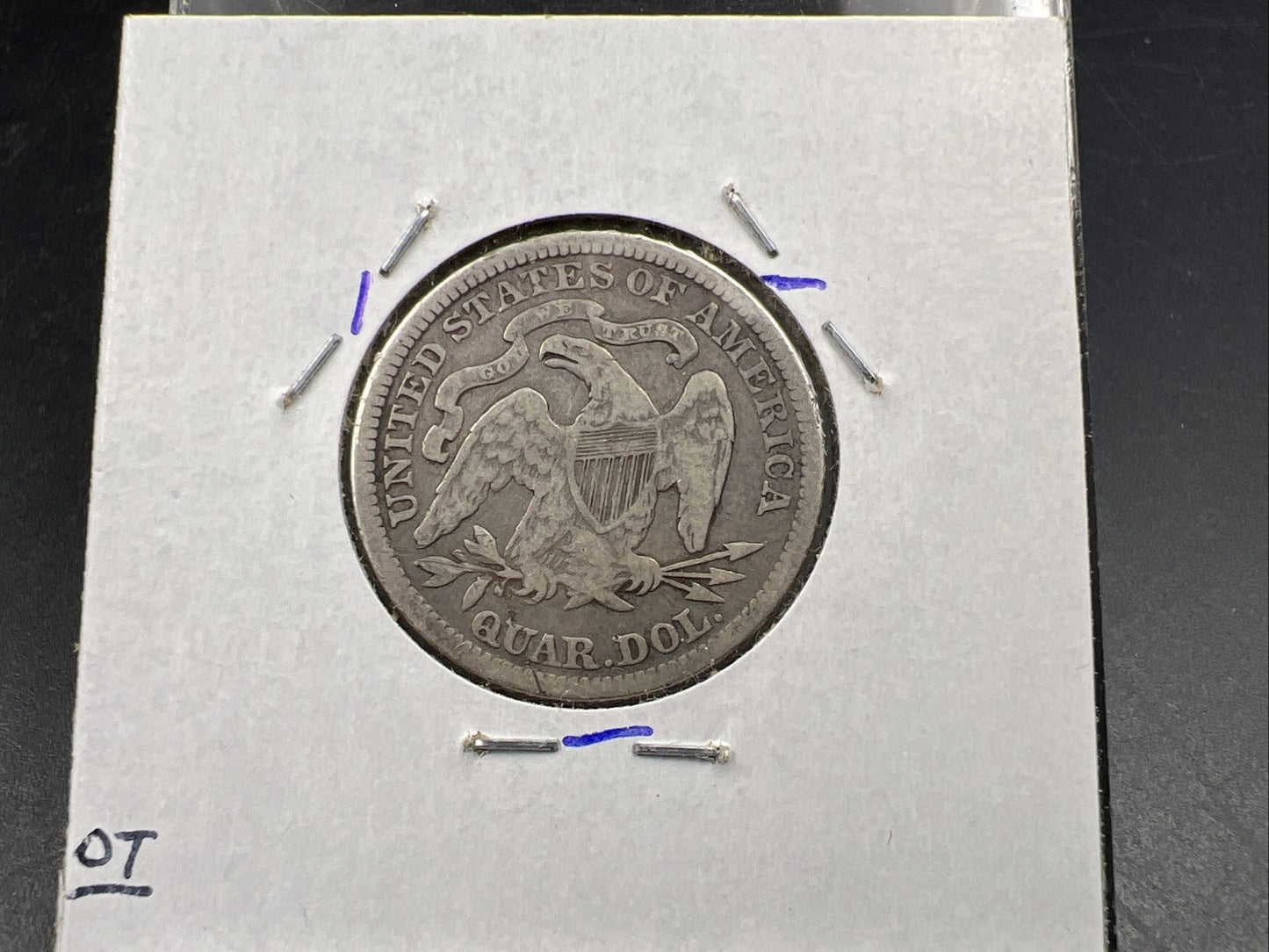 1876 25c Liberty Seated Silver Quarter Coin Fine Circulated