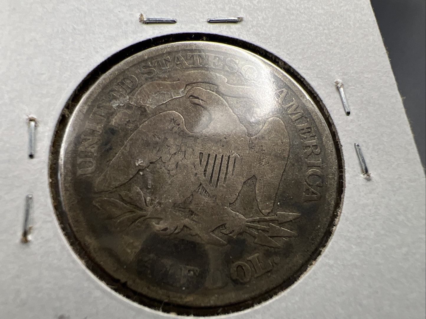1874 P 50c Seated Liberty Half Dollar Coin Fair / AG About Good Circ w/ Arrows