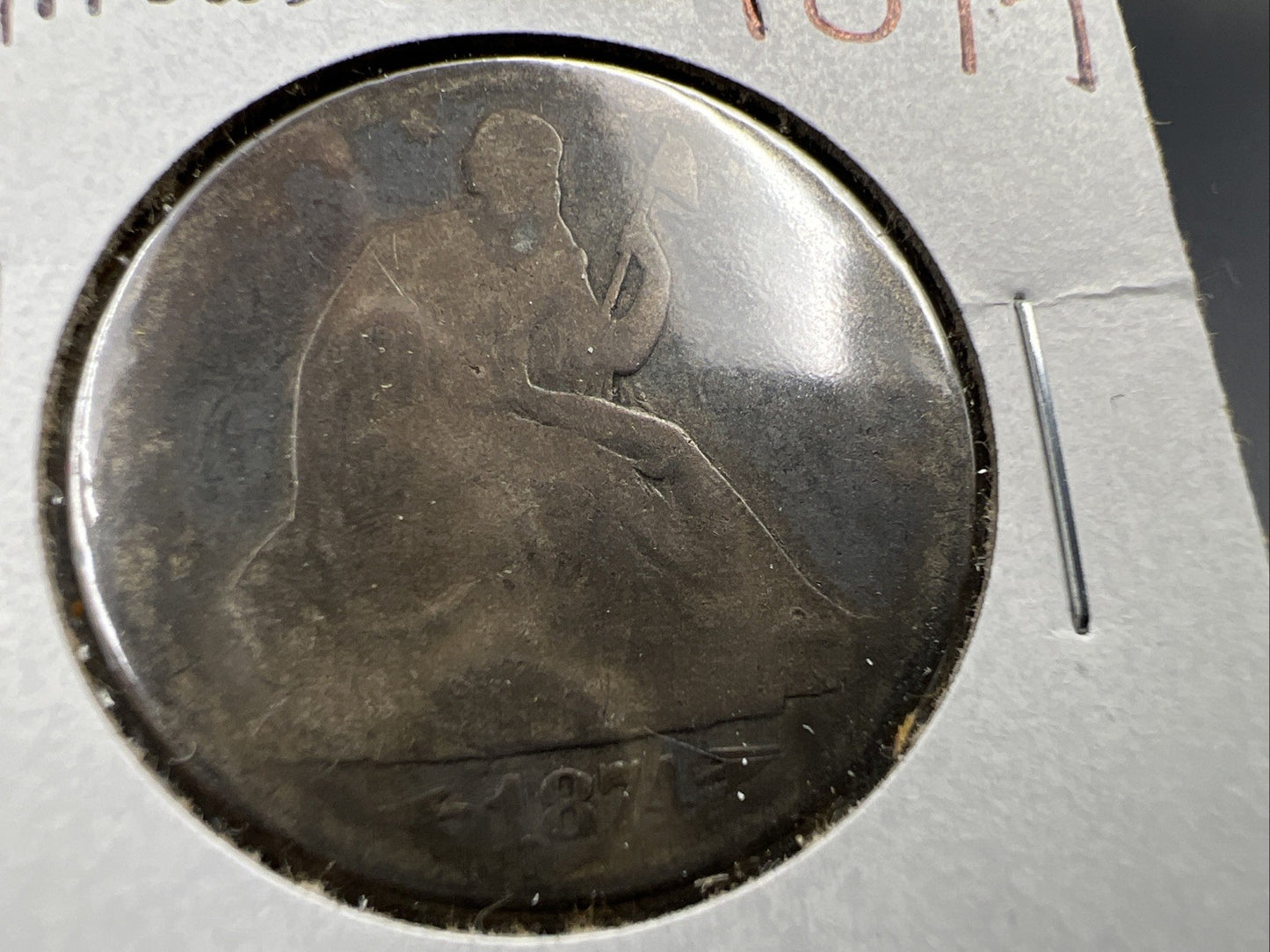 1874 P 50c Seated Liberty Half Dollar Coin Fair / AG About Good Circ w/ Arrows