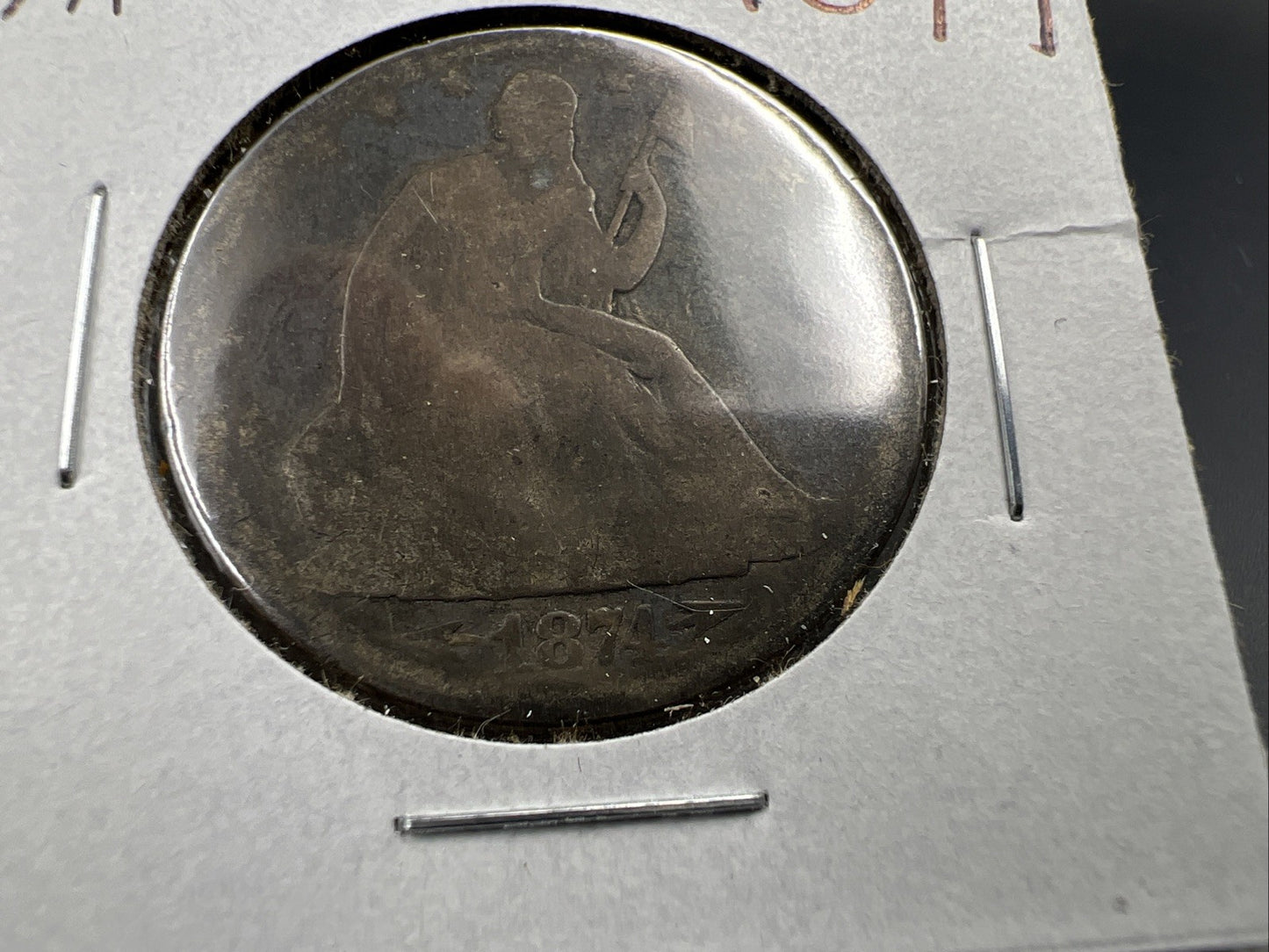 1874 P 50c Seated Liberty Half Dollar Coin Fair / AG About Good Circ w/ Arrows