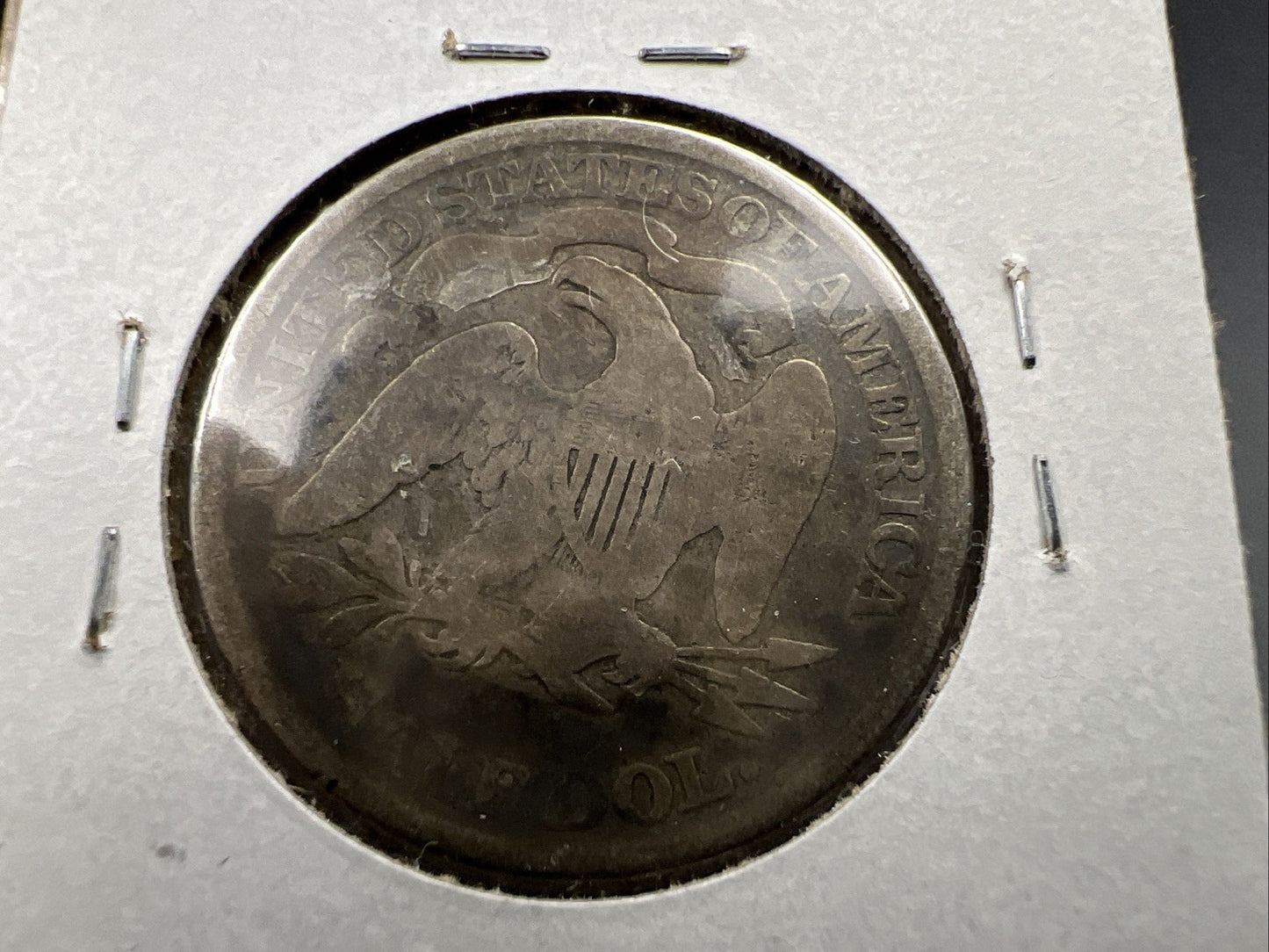 1874 P 50c Seated Liberty Half Dollar Coin Fair / AG About Good Circ w/ Arrows