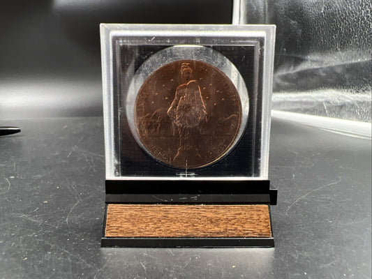 Eisenhower Presidential Bronze Medal in Display Stand Used