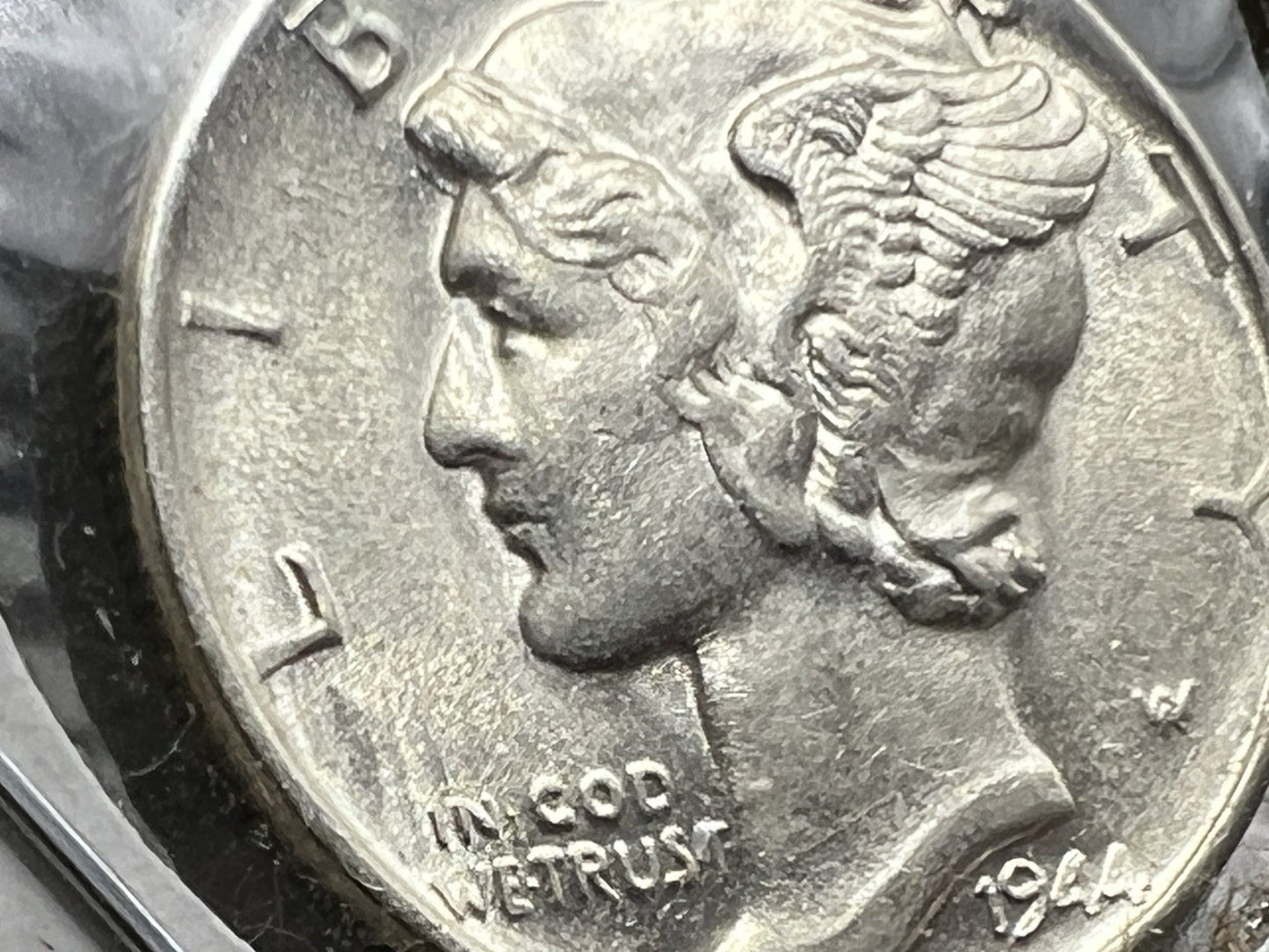 1944 P 10c Mercury Silver Dime Coin Choice AU World War II Era Coin SKU#A