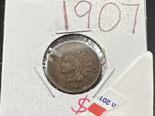 1907 1c Indian Cent Penny VF Very Fine Circulated SKU#A