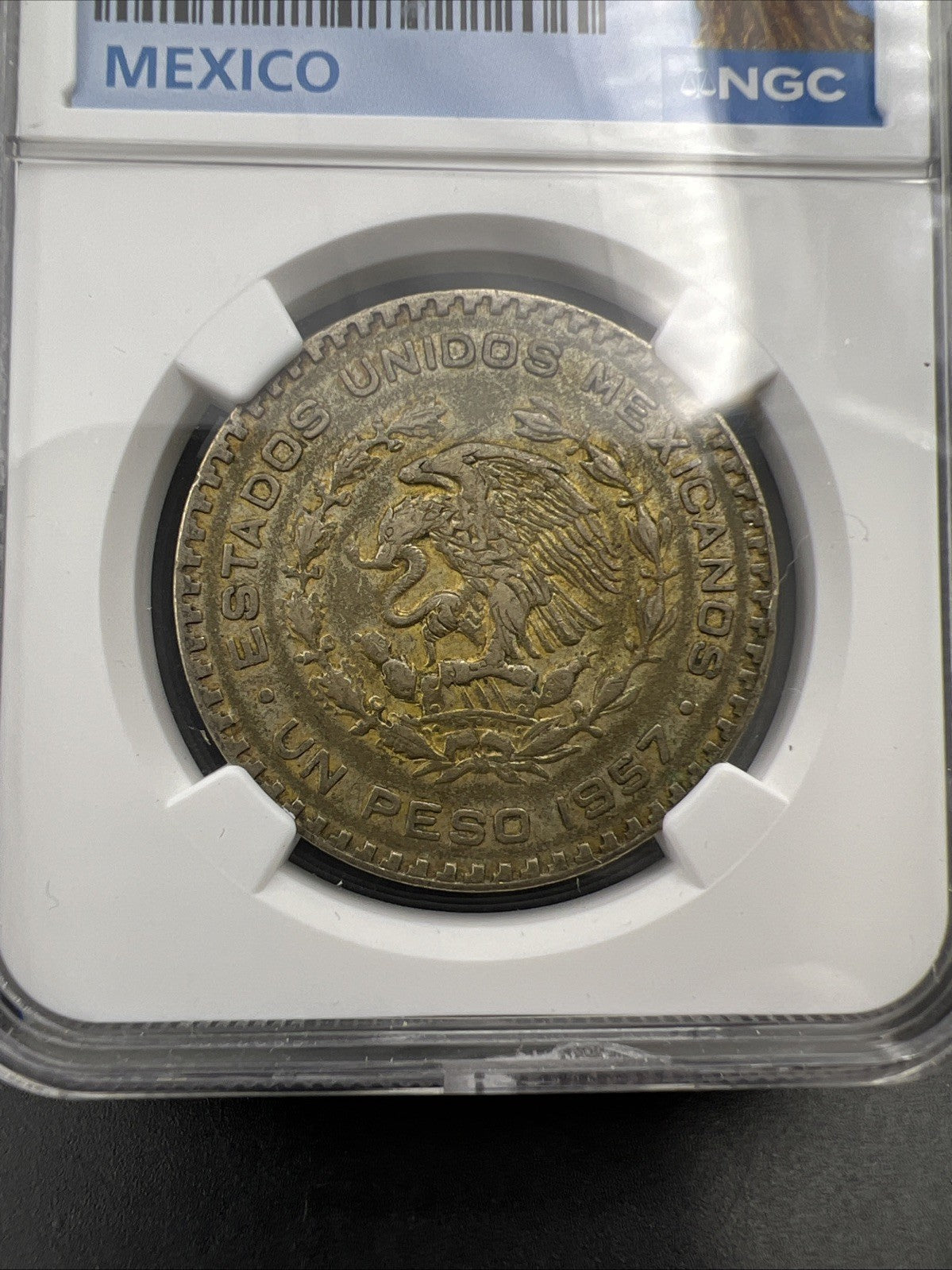 1957 Mexico 10% Silver Peso Coin Jose Morelos NGC Genuine Certified