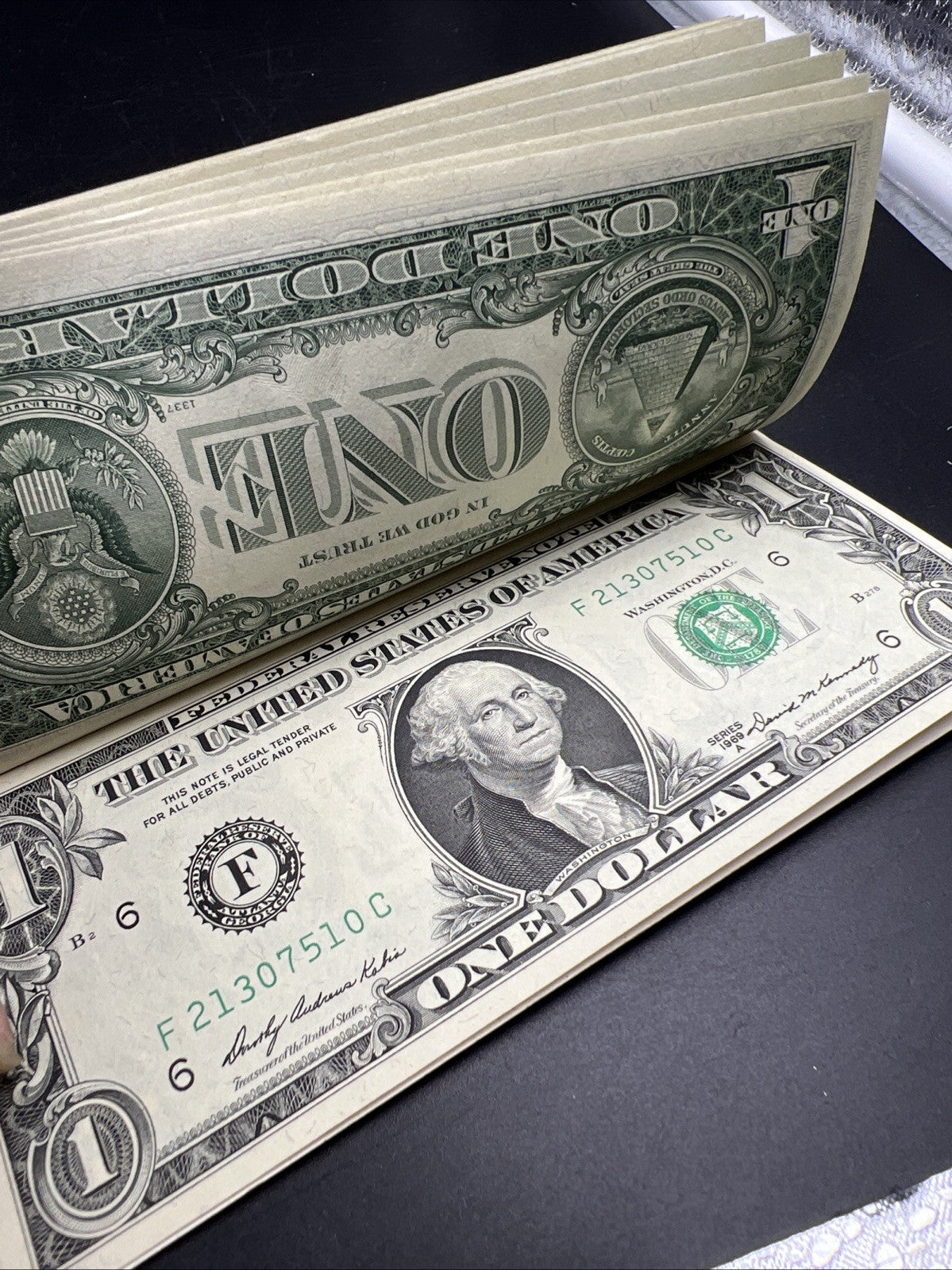 10 Consecutive 1969 B FRN Federal Reserve Note Currency Bills UNC Details SKU#B