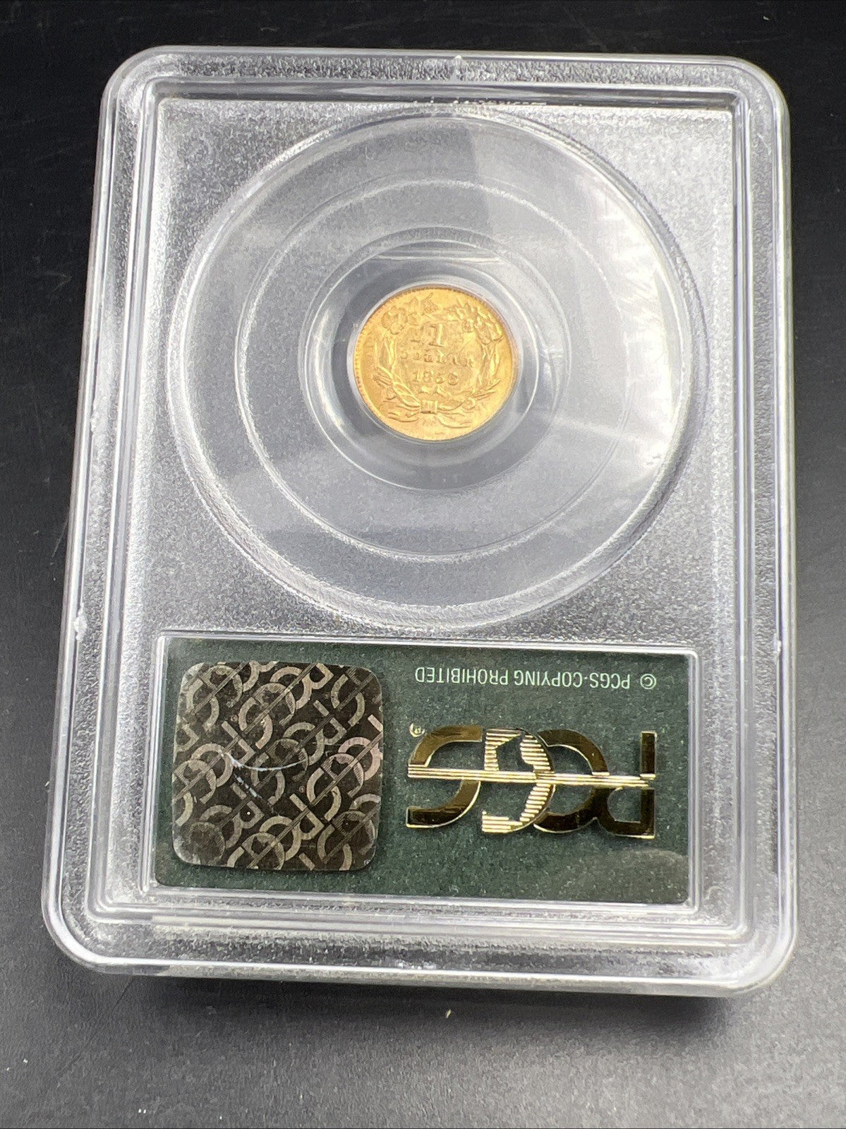 1856 $1 One Dollar Princess Indian Head Gold Dollar Coin PCGS OGH MS60 Slant 5