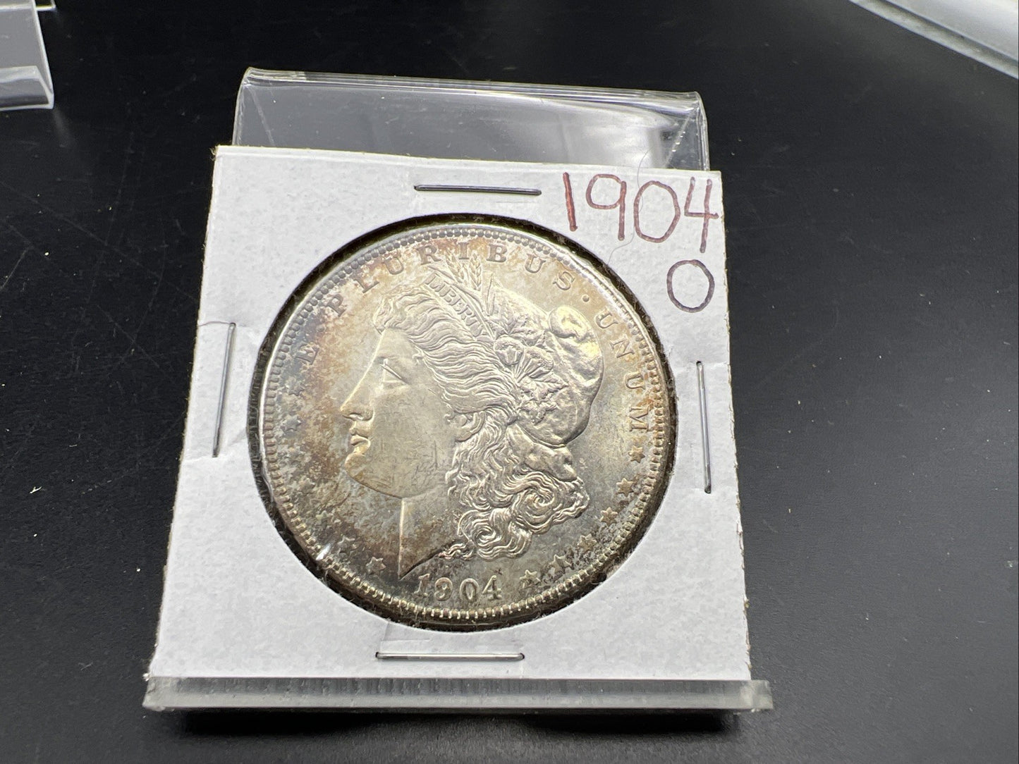 1904 O Morgan Silver Dollar Coin BU UNC uncirculated Neat Toning Toner #A