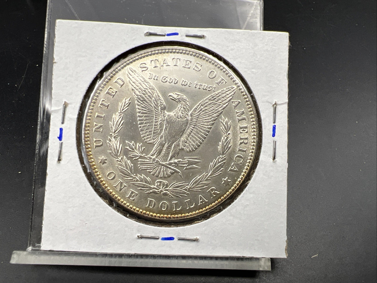 1896 P $1 Morgan Silver Dollar Coin AU About UNC Near Toning Toner