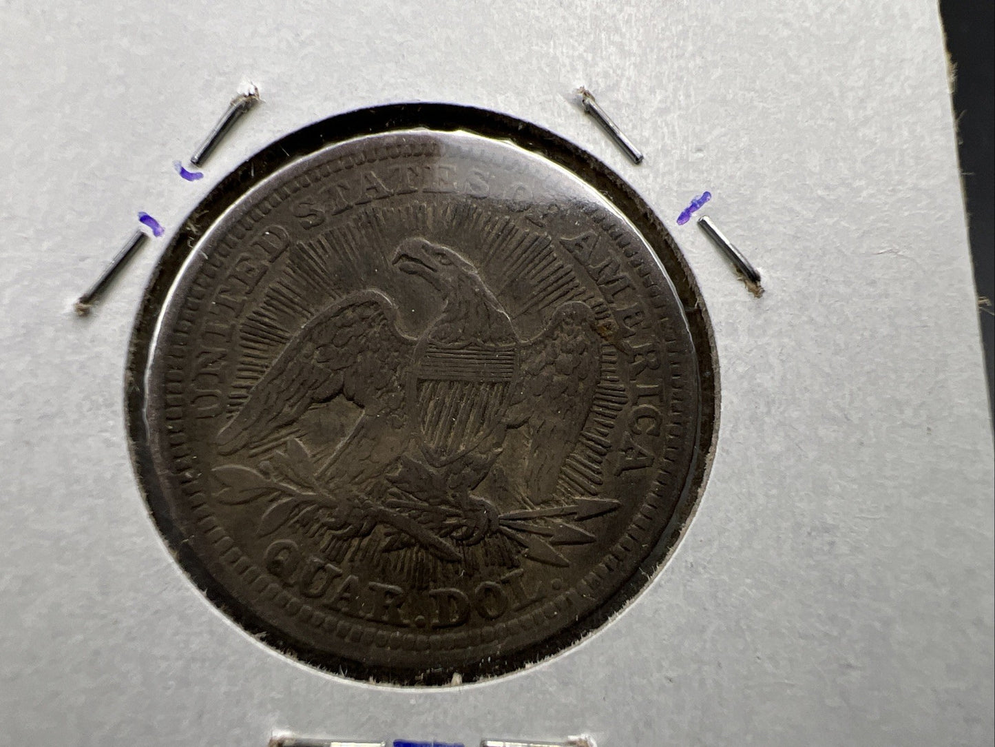 1853 With Arrow & Rays Liberty Seated Silver Quarter VF Very Fine Circulated