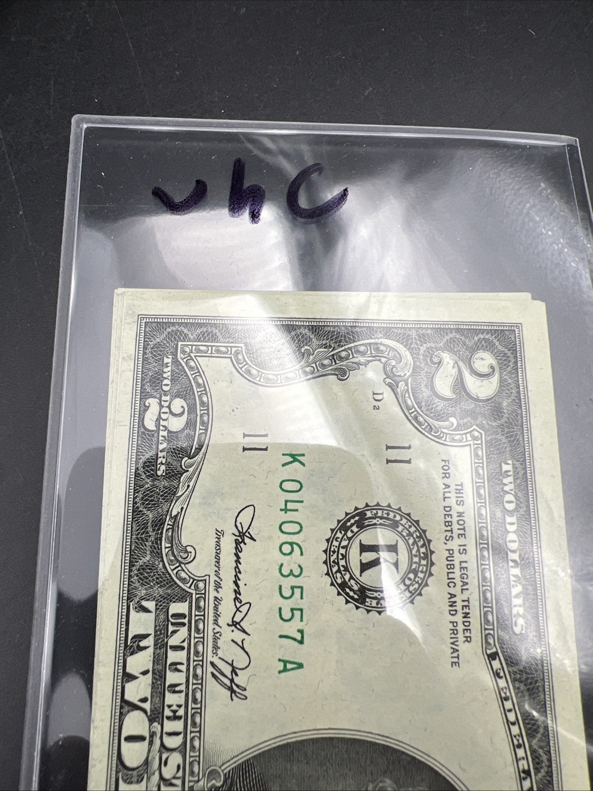 10 Consecutive 1976 $2 FRN Federal Reserve Notes District K CH UNC